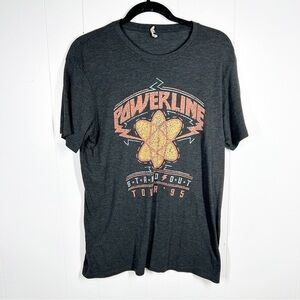 VINTAGE PowerlIne Stand Out Tour Tour 1995 Gray Short Sleeve Tee Large
